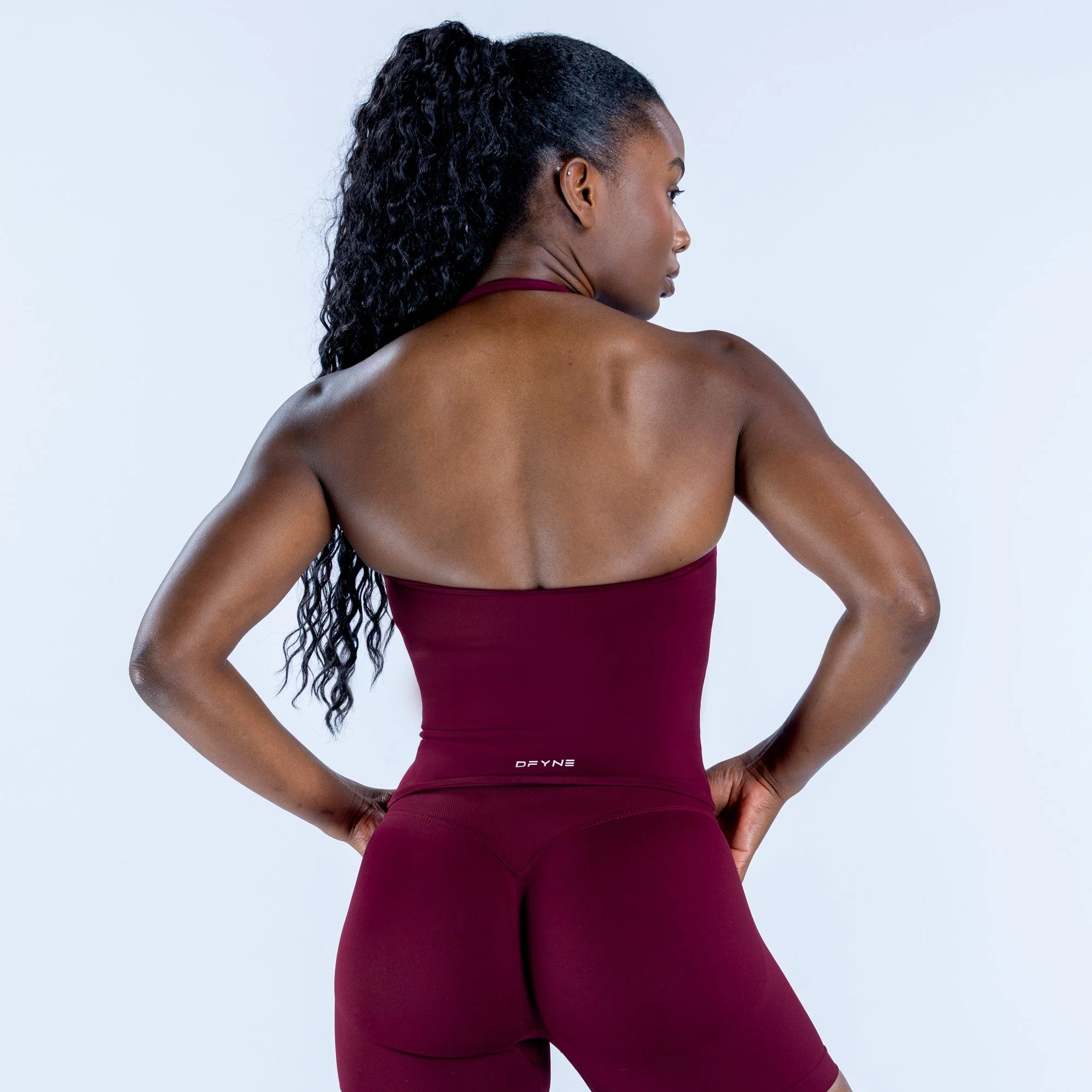 Impact halter top Bordeaux - 3